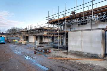 Voortgang nieuwbouw 36 huurwoningen te Nieuw-Roden