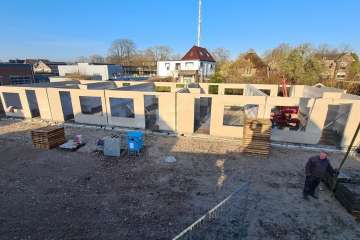 Voortgang nieuwbouw 5 woningen Steenwijk
