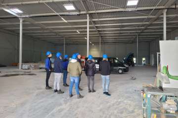 Voortgang nieuwbouw kantoor en magazijn Olijslager