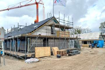 Voortgang nieuwbouw 23 woningen te Gieten